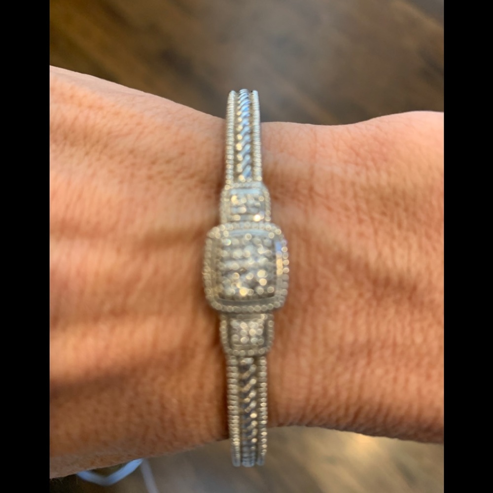 Judith Ripka Diamond Hinged cuff